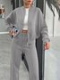 Casual Suit Autumn And Winter Cardigan Sports Women's Fashion Street Style Long-Sleeved Jacket And Trousers Two-Piece Suit