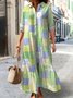 Casual Floral Regular Fit Cotton Dress With No