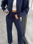 Casual Suit Autumn And Winter Cardigan Sports Women's Fashion Street Style Long-Sleeved Jacket And Trousers Two-Piece Suit