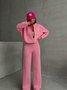 Casual Suit Autumn And Winter Cardigan Sports Women's Fashion Street Style Long-Sleeved Jacket And Trousers Two-Piece Suit