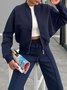 Casual Suit Autumn And Winter Cardigan Sports Women's Fashion Street Style Long-Sleeved Jacket And Trousers Two-Piece Suit