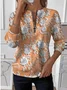 Women's Embroidered Floral Long Sleeve Center Front Zip Sweatshirt
