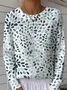 Women's Abstract Polka Dot Pattern Pullover Sweater Regular Autumn/Winter Top