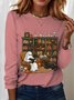 Women's Halloween Graphic Crew Neck Long Sleeve T-Shirt Top