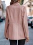 Split Joint Casual Intellectual Slim Fit Jacquard Splicing Temperament Commuting Thickened Woolen Jacket