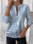 Women's Embroidered Floral Long Sleeve Center Front Zip Sweatshirt