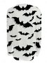 Women's Halloween Bat Pattern Half-Zip Long Sleeve T-Shirt Regular Top