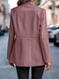 Split Joint Casual Intellectual Slim Fit Jacquard Splicing Temperament Commuting Thickened Woolen Jacket
