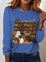 Women's Halloween Graphic Crew Neck Long Sleeve T-Shirt Top