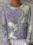 Women's Ethnic Paisley Pattern Pullover Sweater Regular Autumn And Winter Top