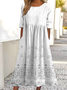 Casual Gradient Pattern Dress With No