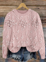 Knitted Casual Printing Sweater