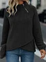 Cotton Mock Neck Casual Regular Fit Sweatshirt