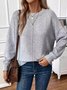 Casual Plain Crew Neck Sweater