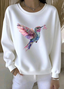 Crew Neck Cotton Animal Casual Sweatshirt