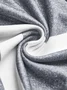 Women's Geometric Cashmere Blend Contrast Color Positioning Print Round Neck Long Sleeve T-Shirt