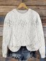 Knitted Casual Printing Sweater