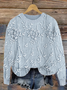 Knitted Casual Printing Sweater
