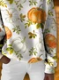 Women's Halloween Autumn Print Crew Neck Long Sleeve Sweater