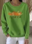 Casual Crew Neck Regular Fit Cotton Sweatshirt