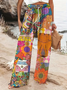 Loose Vintage Gradient Pattern Pants