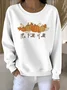 Casual Crew Neck Regular Fit Cotton Sweatshirt