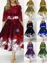 Crew Neck Christmas Sexy Regular Fit Dress With No