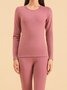 Women's Plain Daily5A antibacterial wool silk warm German velvet autumn clothes and autumn trousers Matching Set