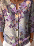 Gradient Pattern Loose Vintage Knitted Cardigan