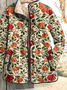Floral Casual Printing Padded Jacket