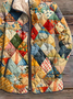 Stand Collar Casual Printing Loose Padded Jacket