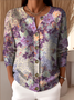 Gradient Pattern Loose Vintage Knitted Cardigan