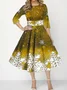 Crew Neck Christmas Sexy Regular Fit Dress With No