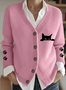 V Neck Regular Fit Cardigan