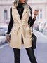 Loose Plain Street Pu Vest With Belt
