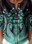 Vintage Loose Knitted Gradient Pattern Cardigan
