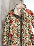 Floral Casual Printing Padded Jacket