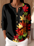 Gradient Pattern Vintage Crew Neck Cardigan