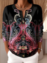 Vintage Loose Knitted Gradient Pattern Cardigan