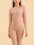 Women's Plain Daily5A antibacterial wool silk warm German velvet autumn clothes and autumn trousers Matching Set