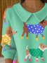 Dog Casual Cotton Shawl Collar Sweater
