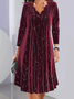 V Neck Party Dress With No