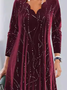 V Neck Party Dress With No