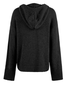 Split Joint Lady Romance Cotton Solid Color Hooded Single-breasted Cross-border Sweater Women 2025 Autumn And Winter New Drawstring Knitted Cardigan Jacket