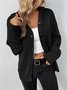Split Joint Lady Romance Cotton Solid Color Hooded Single-breasted Cross-border Sweater Women 2025 Autumn And Winter New Drawstring Knitted Cardigan Jacket