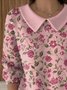 Floral Regular Fit Cotton Casual Sweater