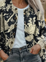 Women's Floral Print Casual Long Sleeve Cardigan