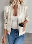 Women's Solid Color Hot Stamping Stitching Fashion Jacket Slim Fit Casual Jacket Top