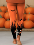 Women's Leggings Vacation Vintage Fashion Ankle-Length High WaistPantsHalloween
