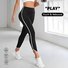 High Waist Sports Fitness Pants With Hem Trousers Hip Lifting Tummy Shaping Yoga Pants